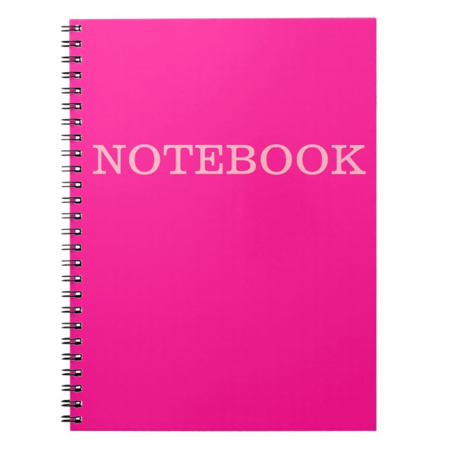 "I m Hübsch Pink"-Notebook Notizblock (Vorderseite)