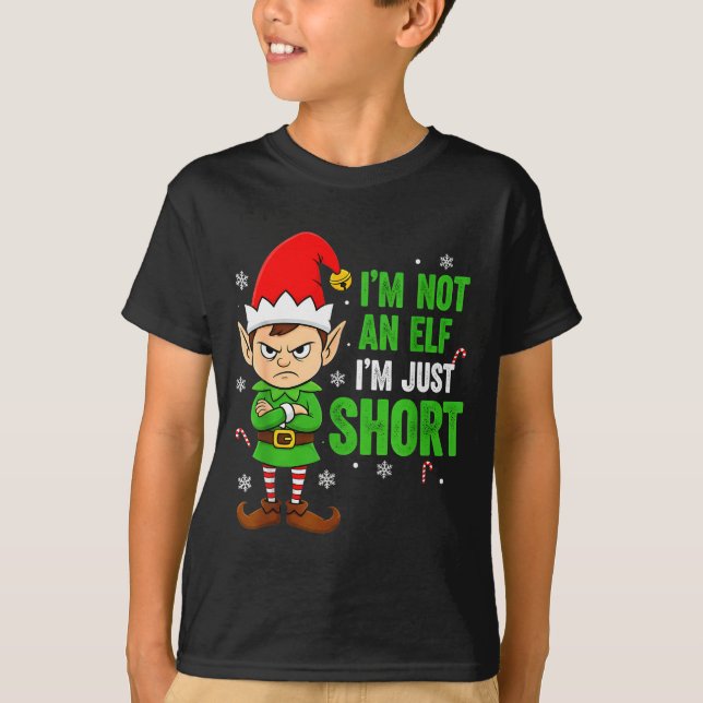 I’m Just Short Funny Elf Christmas  T-Shirt (Vorderseite)