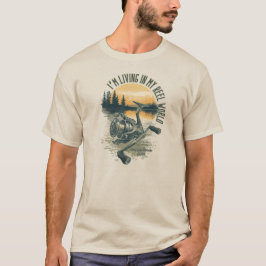 I’m Living in My Reel World | Fishing lake  T-Shirt