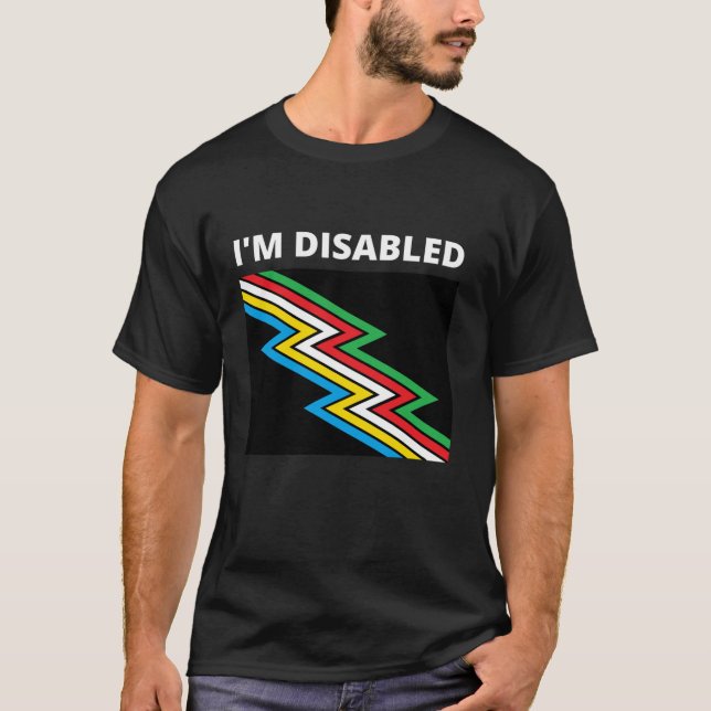 I m Mit Behinderung Invaliditäts-Flag Flag Long Sl T-Shirt (Vorderseite)
