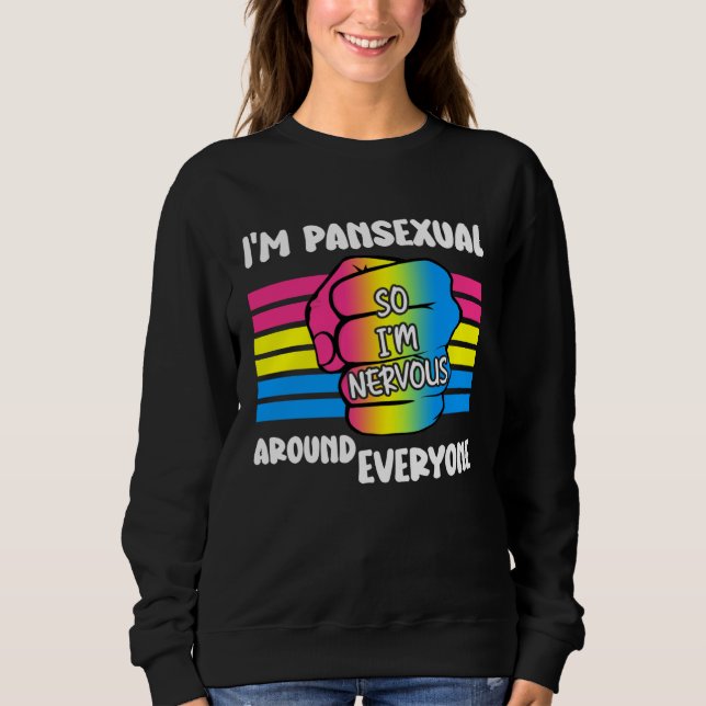 I m Pansexual So I m Nervous Around Everyone Pan P Sweatshirt (Vorderseite)