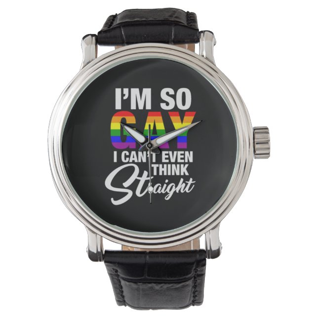 I’m so Gay - Gay Pride Homo Homosexual lgbt Armbanduhr (Vorderseite)