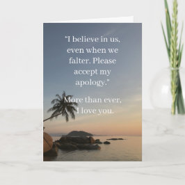 I’m Sorry Relationship Card | Elegant Apology Karte