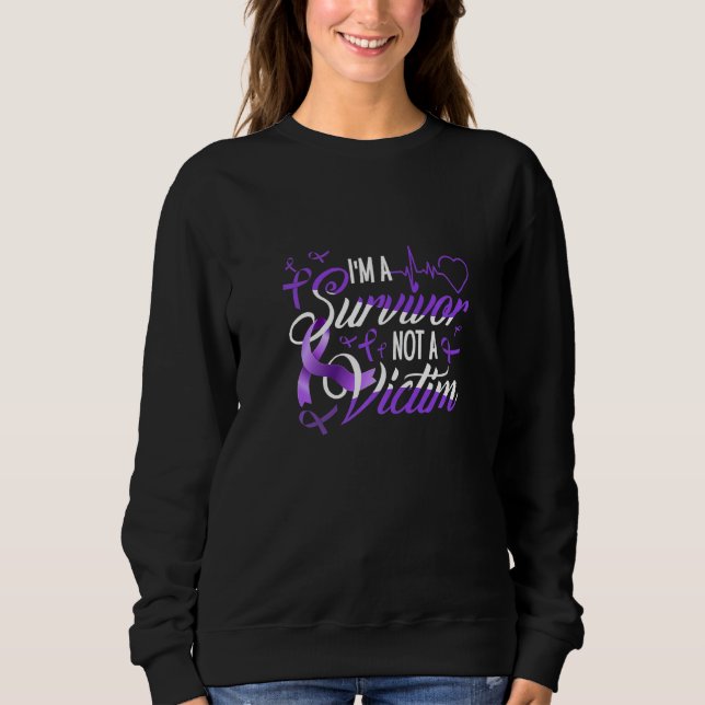 I’m Survivor Not Victim Domestic Violence Awarenes Sweatshirt (Vorderseite)