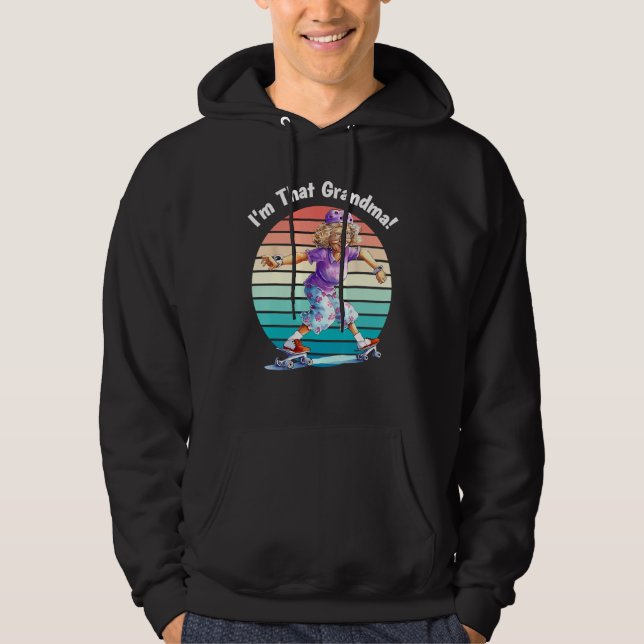 I m That Grandma Motorcycle Cool Fun Hoodie (Vorderseite)