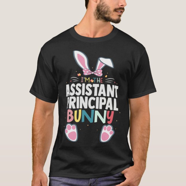 I m The Assistant Principal Bunny Easter Day Rabbi T-Shirt (Vorderseite)