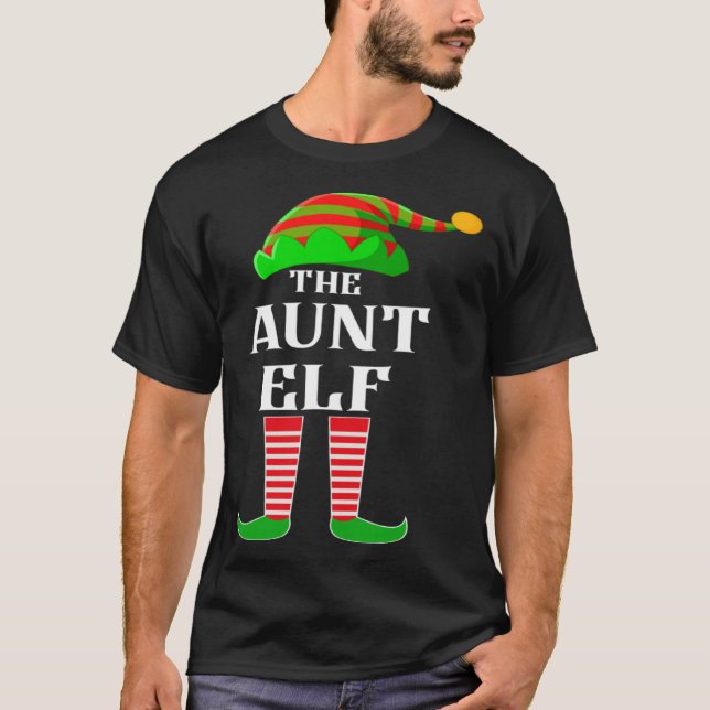I m the Aunt Elf Family Matching Costume Christmas T-Shirt (Vorderseite)