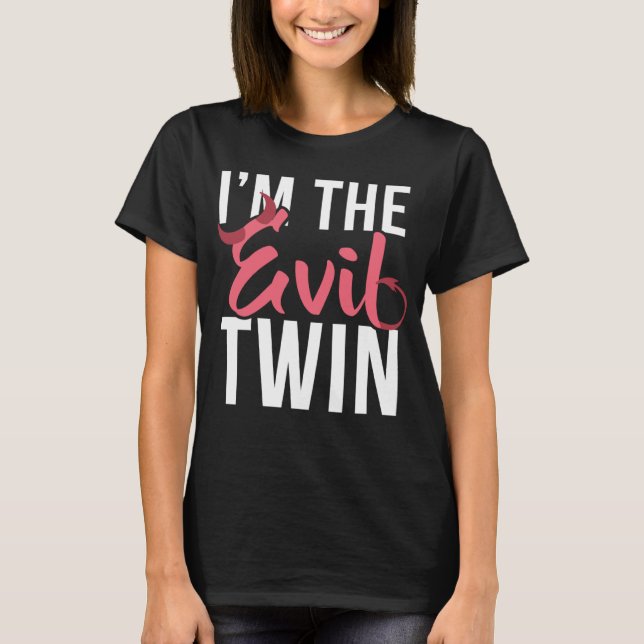 I m the evil twin  Halloween horror T-Shirt (Vorderseite)