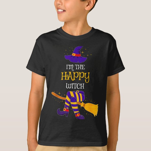 I’m The Happy Witch Family Matching Costume Hallow T-Shirt (Vorderseite)