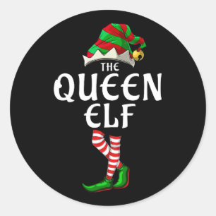 i m the queen elt Shirt passend Weihnachtscostu Runder Aufkleber