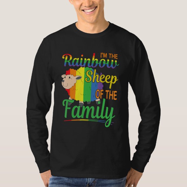 I m The Rainbow Sheep In The Family Lgbtq Pride Qu T-Shirt (Vorderseite)