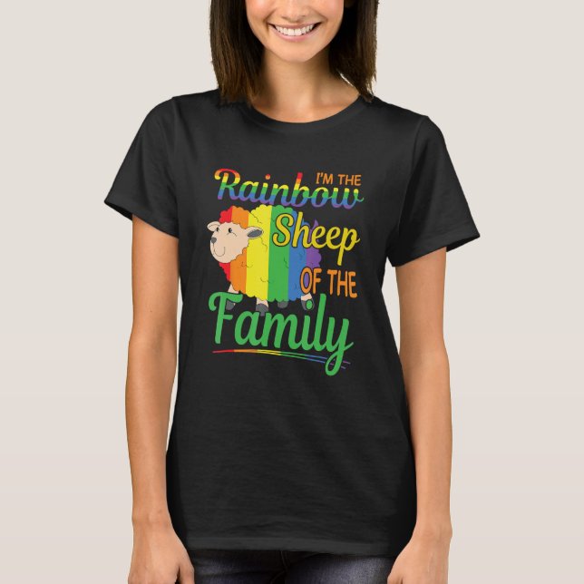 I m The Rainbow Sheep In The Family Lgbtq Pride Qu T-Shirt (Vorderseite)