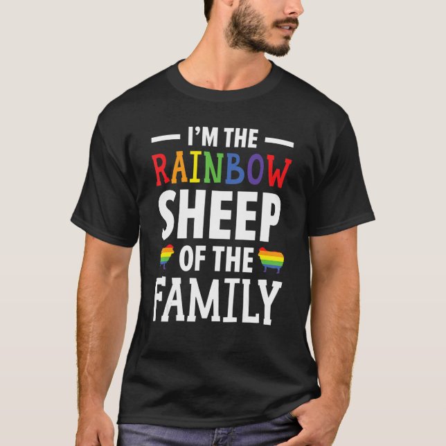 I m The Rainbow Sheep Of The Family Pride Month LG T-Shirt (Vorderseite)