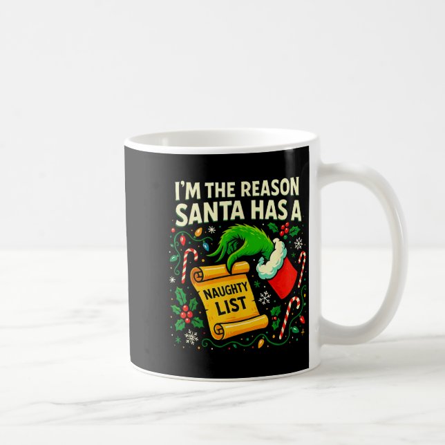 I’m The Reason Santa Has A Naughty List Christmas  Kaffeetasse (Rechts)