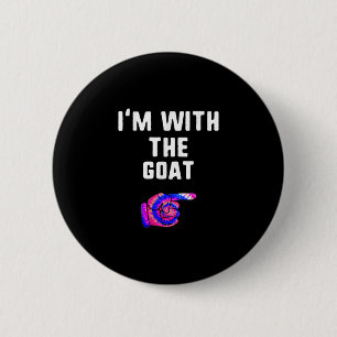 I’m With Goat Tie Dye Halloween Matching Pärchen Button