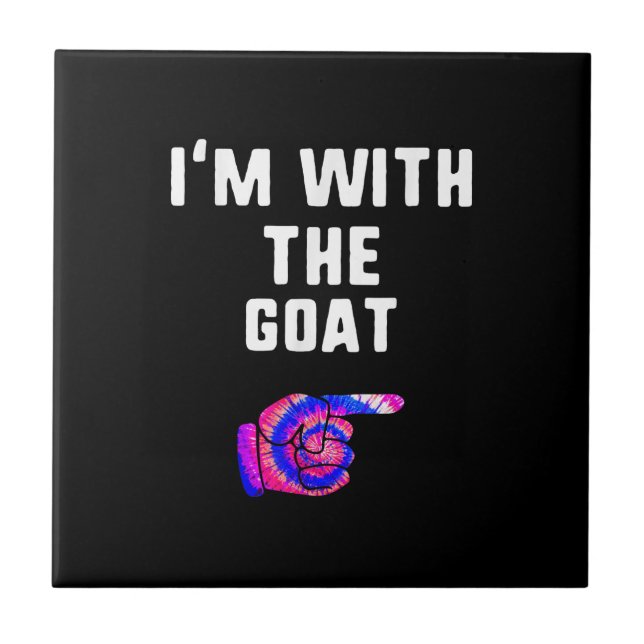 I’m With Goat Tie Dye Halloween Matching Pärchen Fliese (Vorderseite)