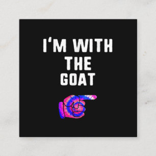 I’m With Goat Tie Dye Halloween Matching Pärchen Quadratische Visitenkarte