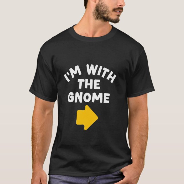 I m with the Gnome Simple Last Minute Halloween Co T-Shirt (Vorderseite)