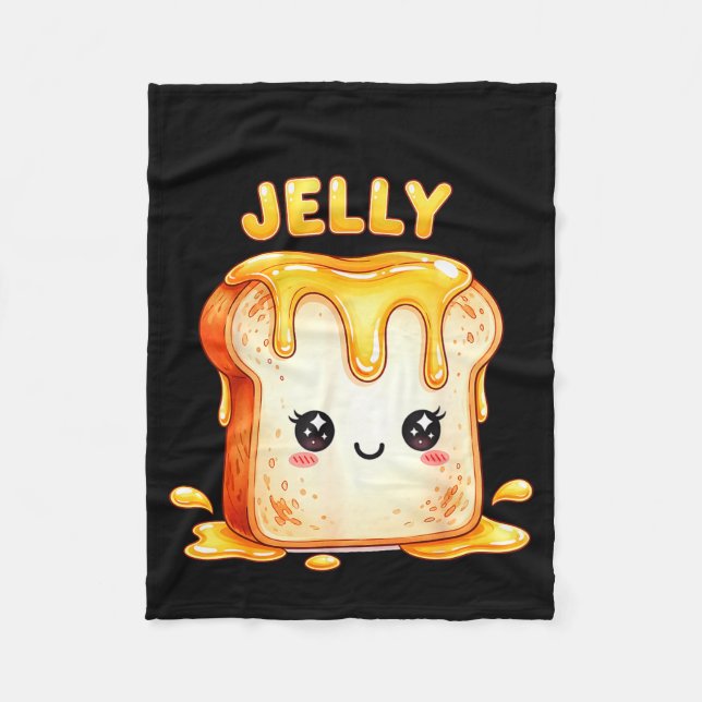 I’m With The Jelly Funny Matching Couple Cute Kawa Fleecedecke (Vorderseite)