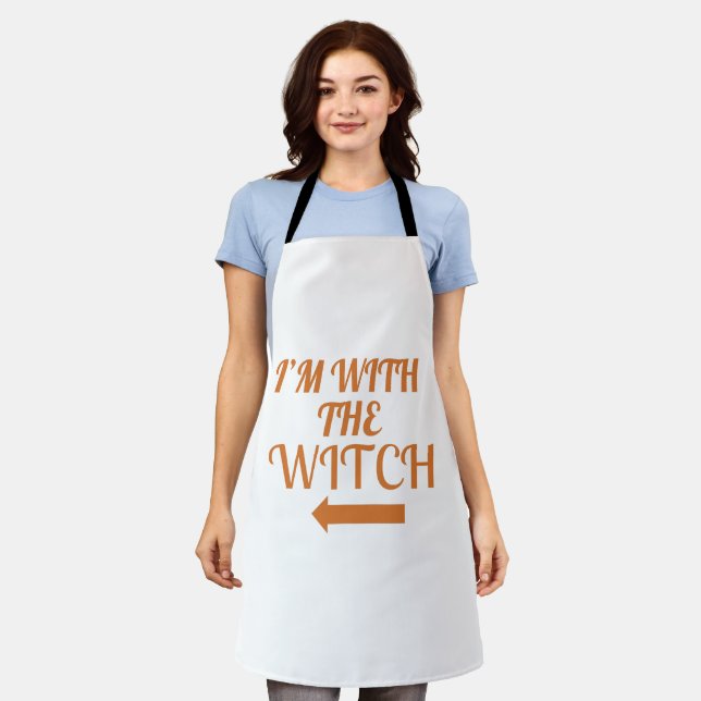 I’m With The Witch  Halloween Apron Schürze (Getragen)