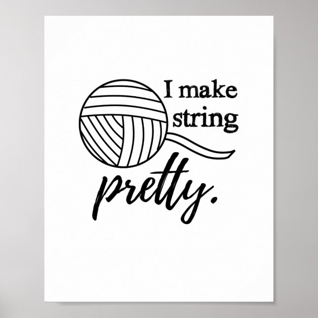 I Make String Hübsch Yarn & Craft Room Poster (Vorne)