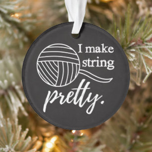 I Make String Hübsch Yarn + Crafts Chalkboard Ornament