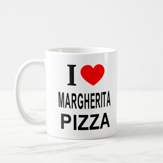 I ❤️ MARGHERITA PIZZA I LIEBE MARGHERITA PIZZA I KAFFEETASSE (Links)