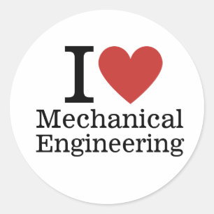 I ❤️ Maschinenbau - Student/Fakultät Runder Aufkleber