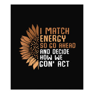 I Match Energy Empowerment African American Afro W Fotodruck
