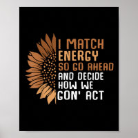 I Match Energy Empowerment African American Afro W