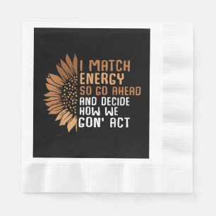 I Match Energy Empowerment African American Afro W Serviette