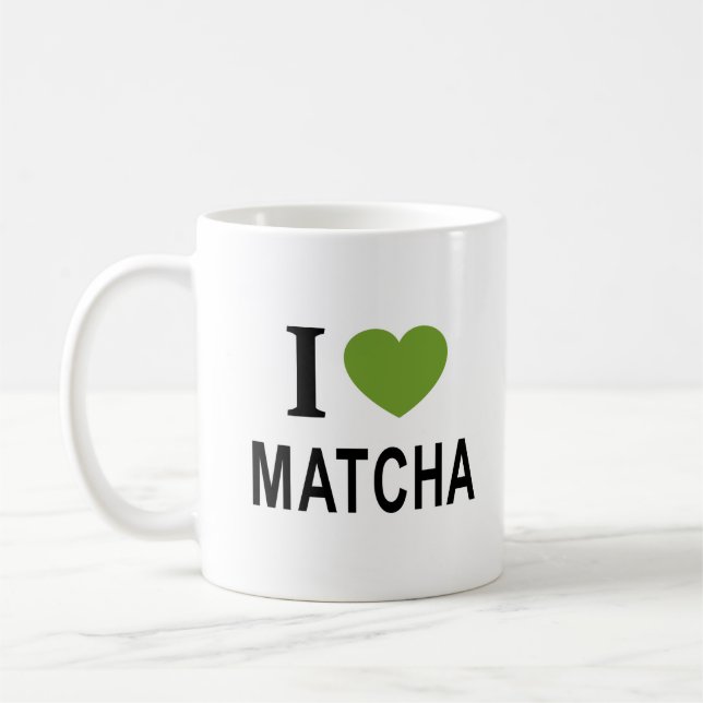 I ❤️ MATCHA I LIEBE MATCHA I HEART MATCHA COFFEE M KAFFEETASSE (Links)