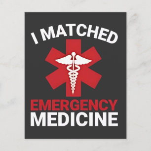 I Matched Emergency Medicine Abschluss Flyer