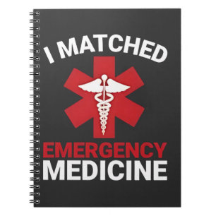 I Matched Emergency Medicine Abschluss Notizblock