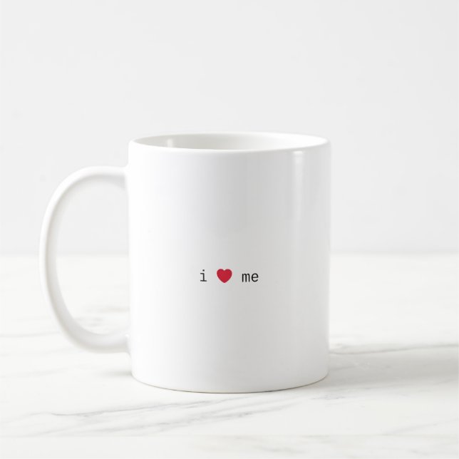 I ❤️ me minimal coffee mug  kaffeetasse (Links)