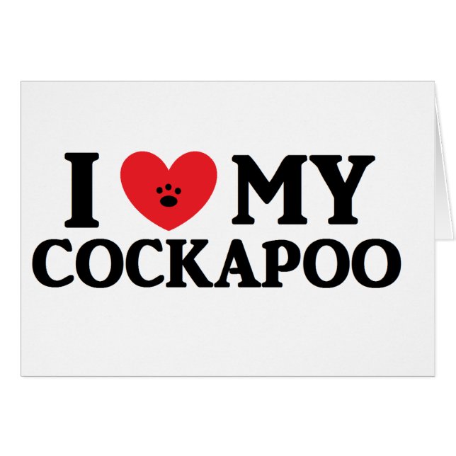 ♥ I mein Cockapoo (Vorderseite (Horizontal))