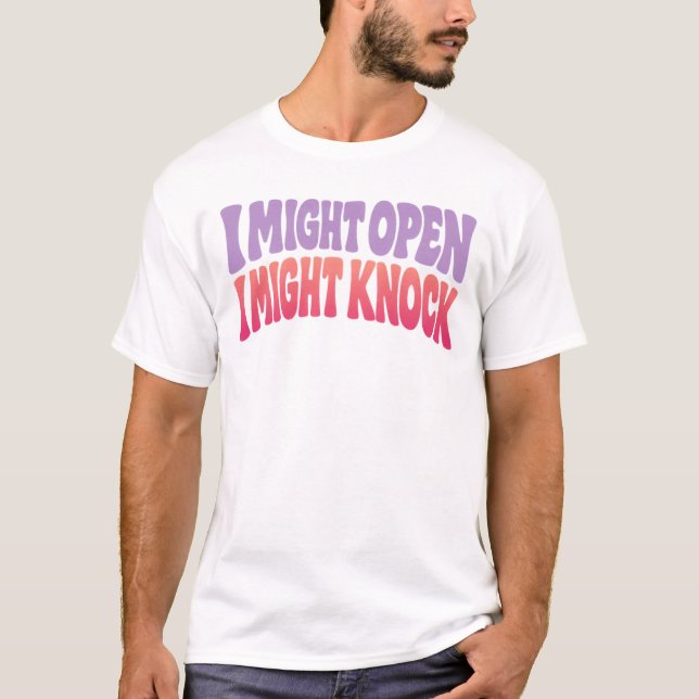 I Might Open I Might Knock Gay Hockey  T-Shirt (Vorderseite)