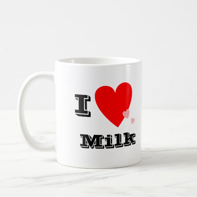 I Milch-Tasse des Herz-(Liebe) Tasse (Links)