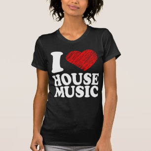 I mischen die coole Liebe-Haus-Musik-Herz-Kunst T-Shirt