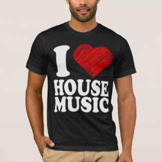 I mischen die coole Liebe-Haus-Musik-Herz-Kunst T-Shirt