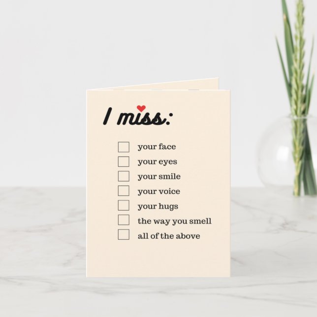 I Miss Karo Box Card Dankeskarte (Vorderseite)