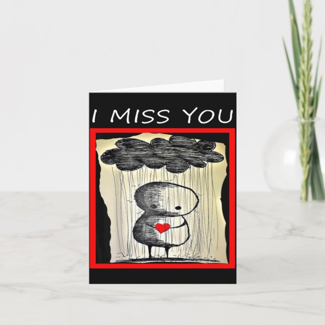 I Miss You Valentine’s Day  Karte (Vorderseite)