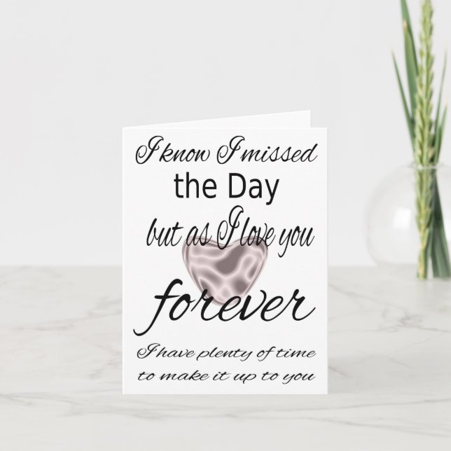 I missed The Day Card Karte (Vorderseite)