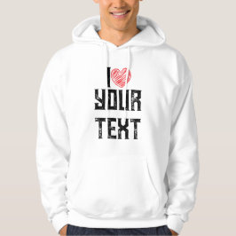 I MIT ROTEM HERZSTEUERN HOODIE