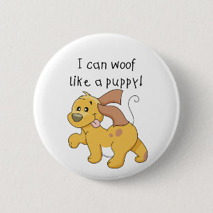 I mögen Schuss ein Welpen-T-Shirts und Geschenke Button