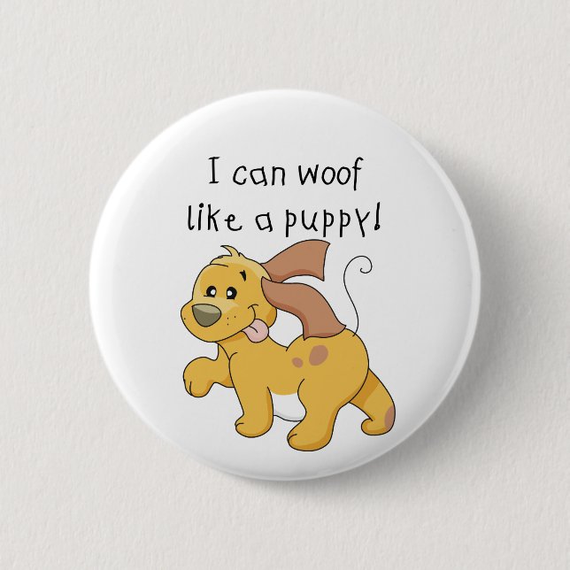 I mögen Schuss ein Welpen-T-Shirts und Geschenke Button (Vorderseite)