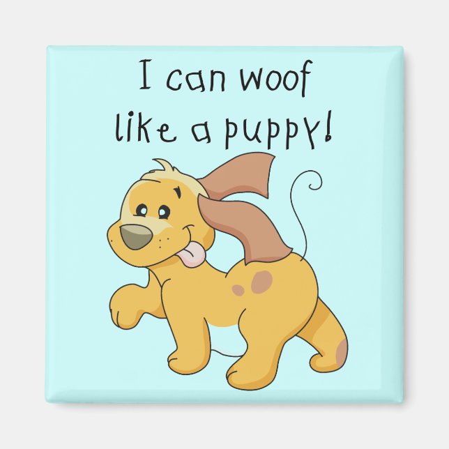 I mögen Schuss ein Welpen-T-Shirts und Geschenke Magnet (Vorne)