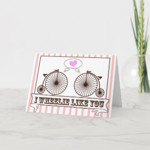 I mögen Wheelie Sie! Feiertagskarte