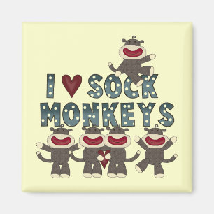 I Monkeys Liebe-Socke T-Shirts und Geschenke Magnet