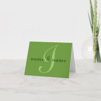 "I" monogram note card - personalize first names